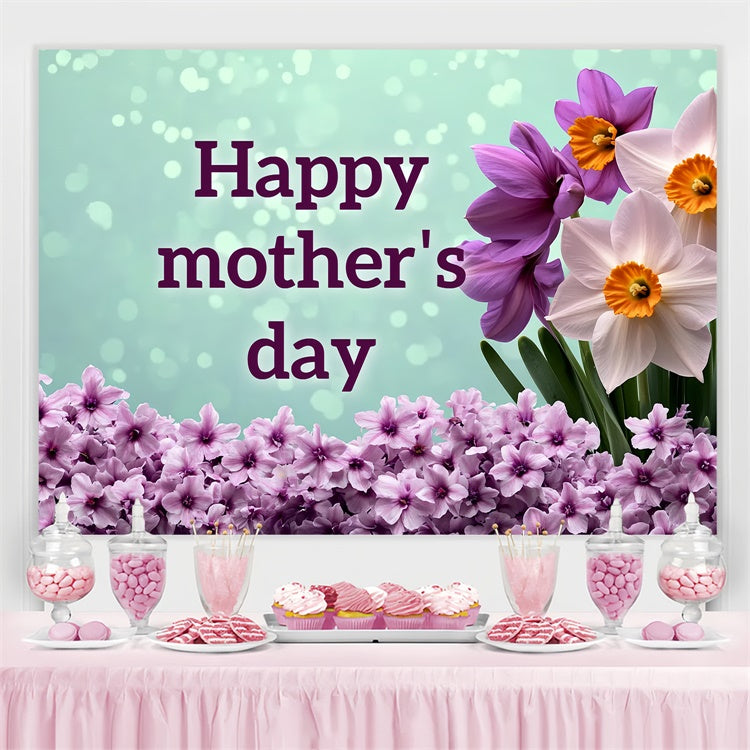 Muttertags-Hintergrundbild mit elegantem Bokeh und Blumen CSH3-116