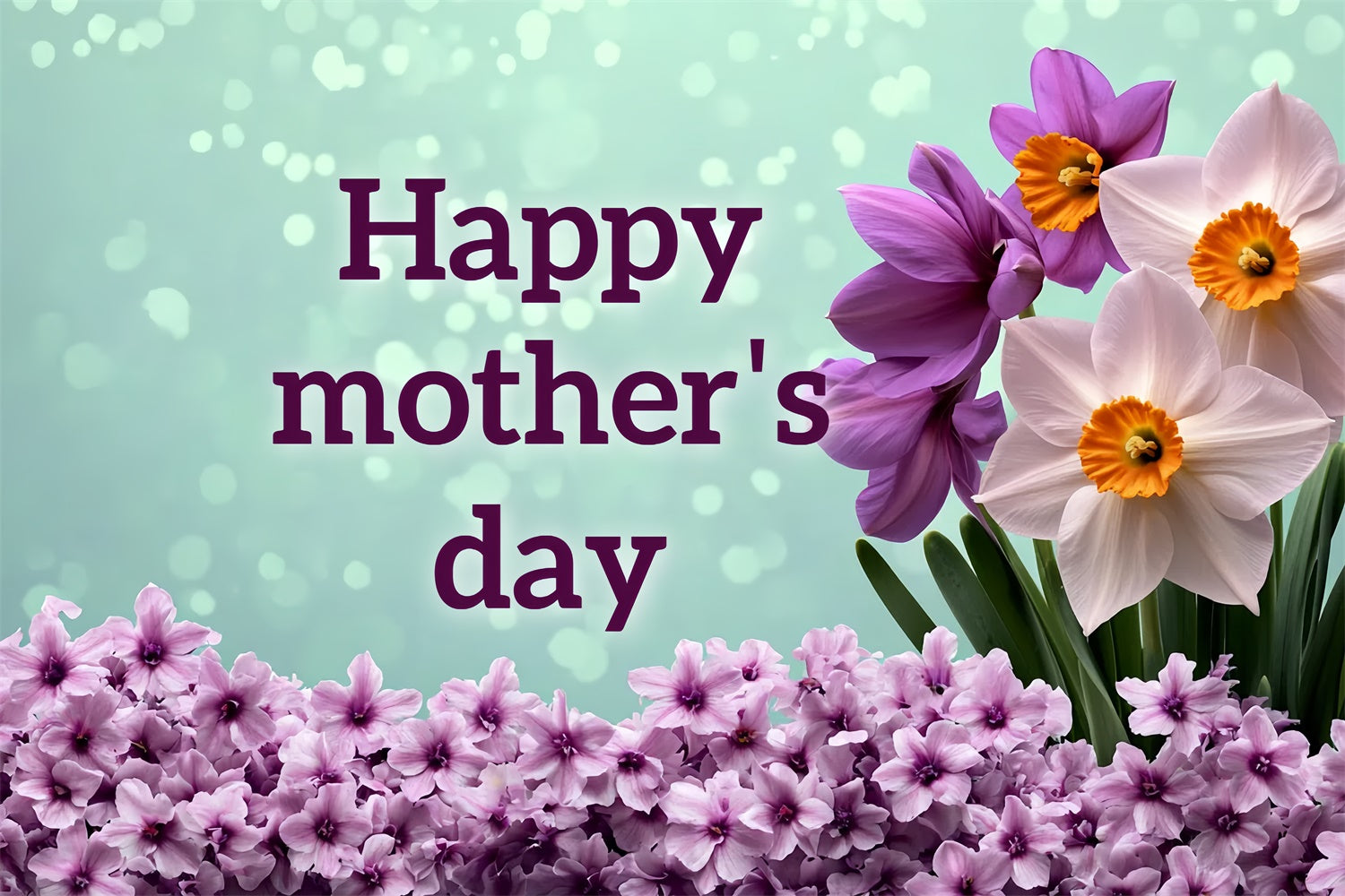 Muttertags-Hintergrundbild mit elegantem Bokeh und Blumen CSH3-116