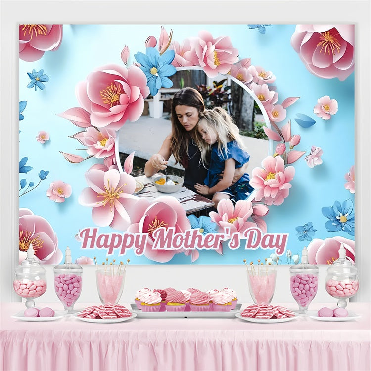 Muttertags-Hintergrundbild Personalisierbare Romantische Blumenkrone CSH3-122