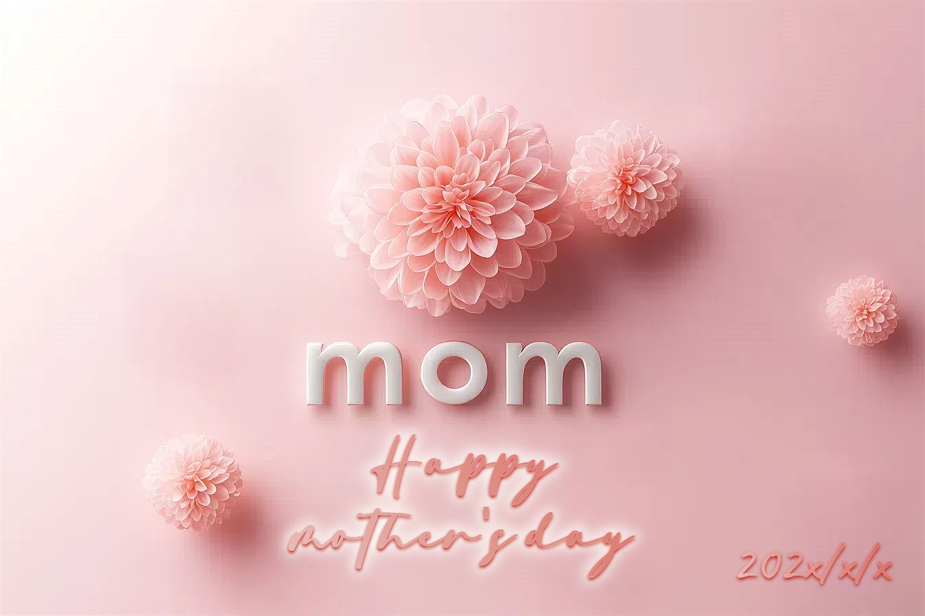 Muttertags-Hintergrundbild zum Anpassen Blush Blooming Mama CSH3-135