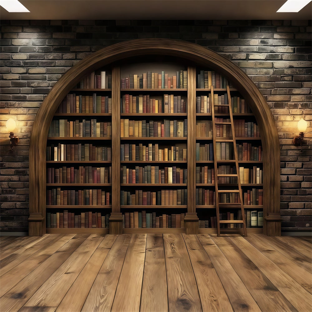 Back To School Backdrop Ideen Vintage Bibliothek Bücherregal Backdrop CSH3-18