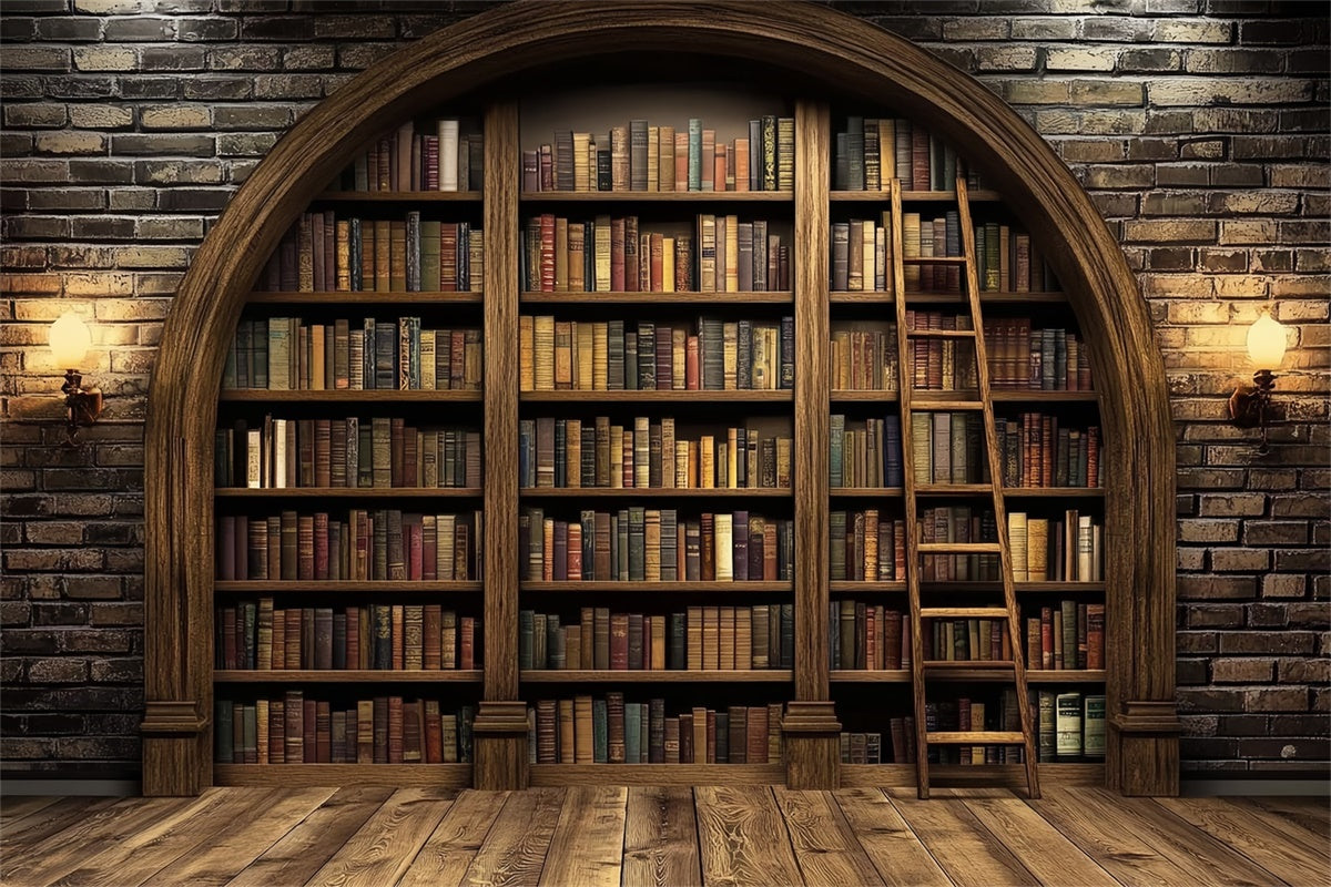 Back To School Backdrop Ideen Vintage Bibliothek Bücherregal Backdrop CSH3-18