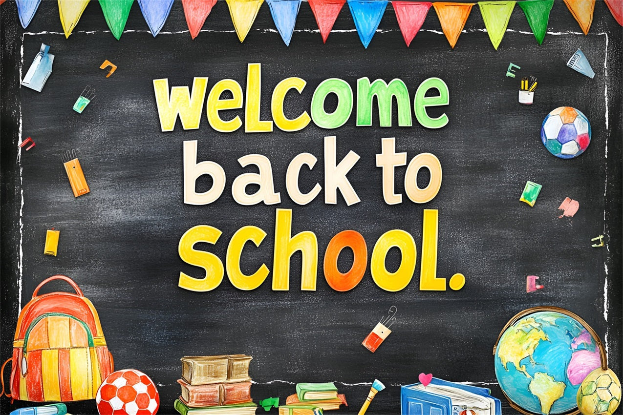 Back To School Backdrop Ideen Klassenzimmer Blackboard Thema Backdrop CSH3-47