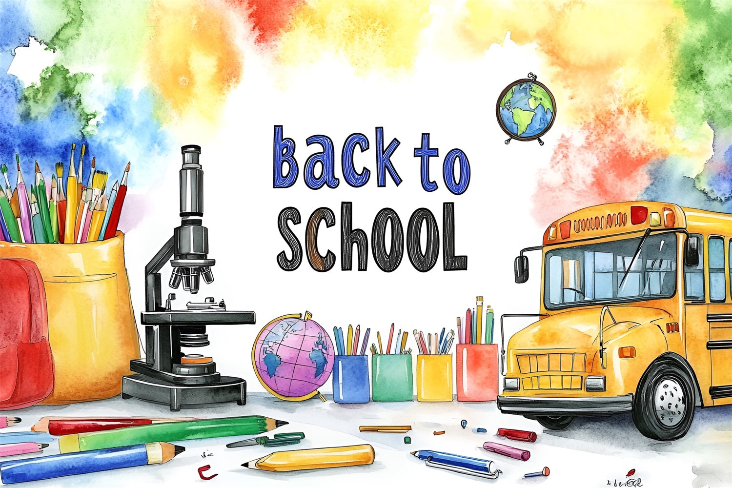 Back To School Backdrop Ideen Science Learning Supplies Backdrop CSH3-51