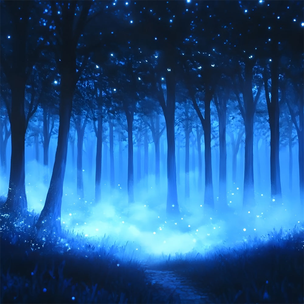 Fotografie Backdrops Wald Nebliger Blauer Wald Backdrop CSH4-101