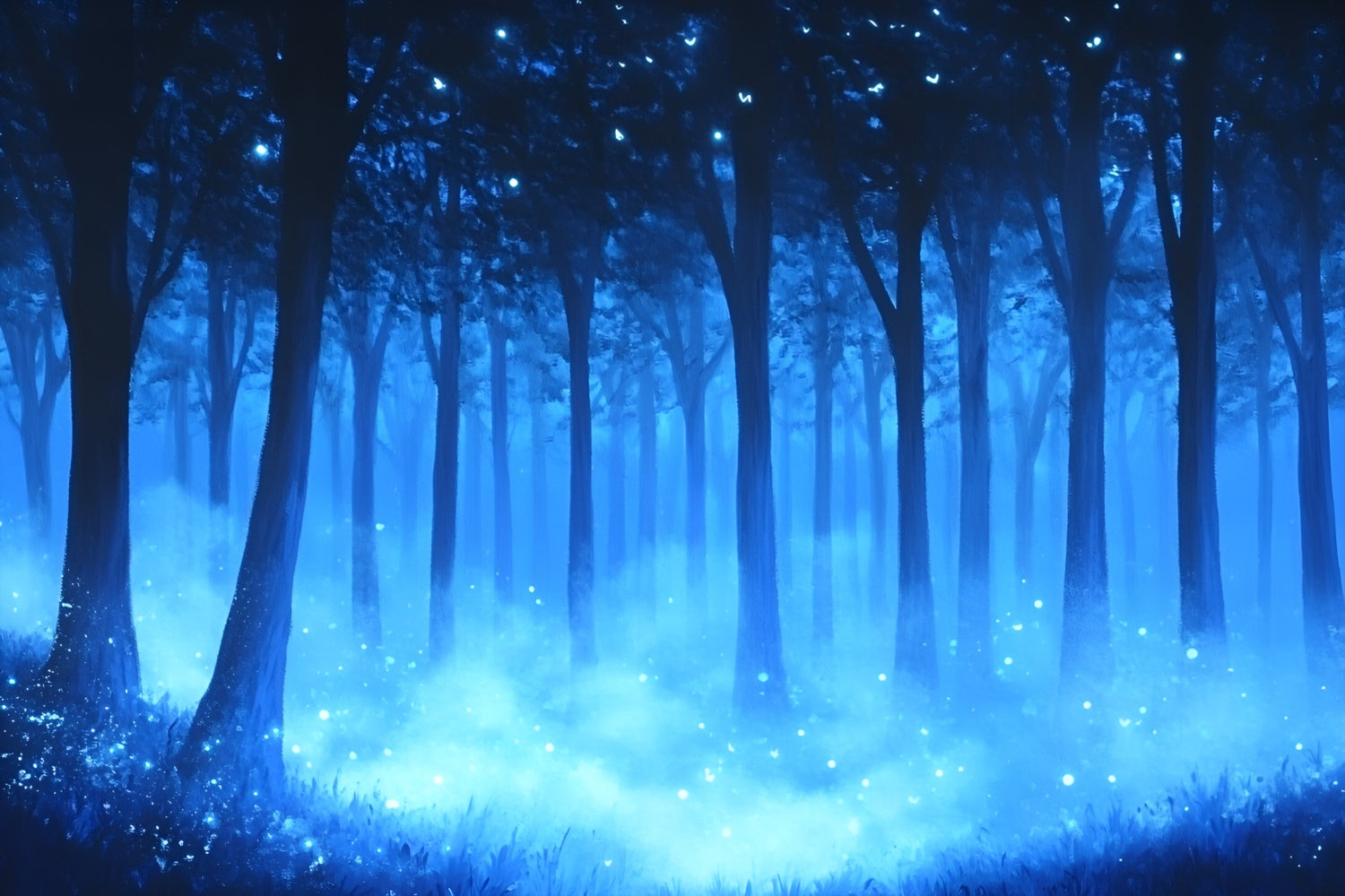Fotografie Backdrops Wald Nebliger Blauer Wald Backdrop CSH4-101
