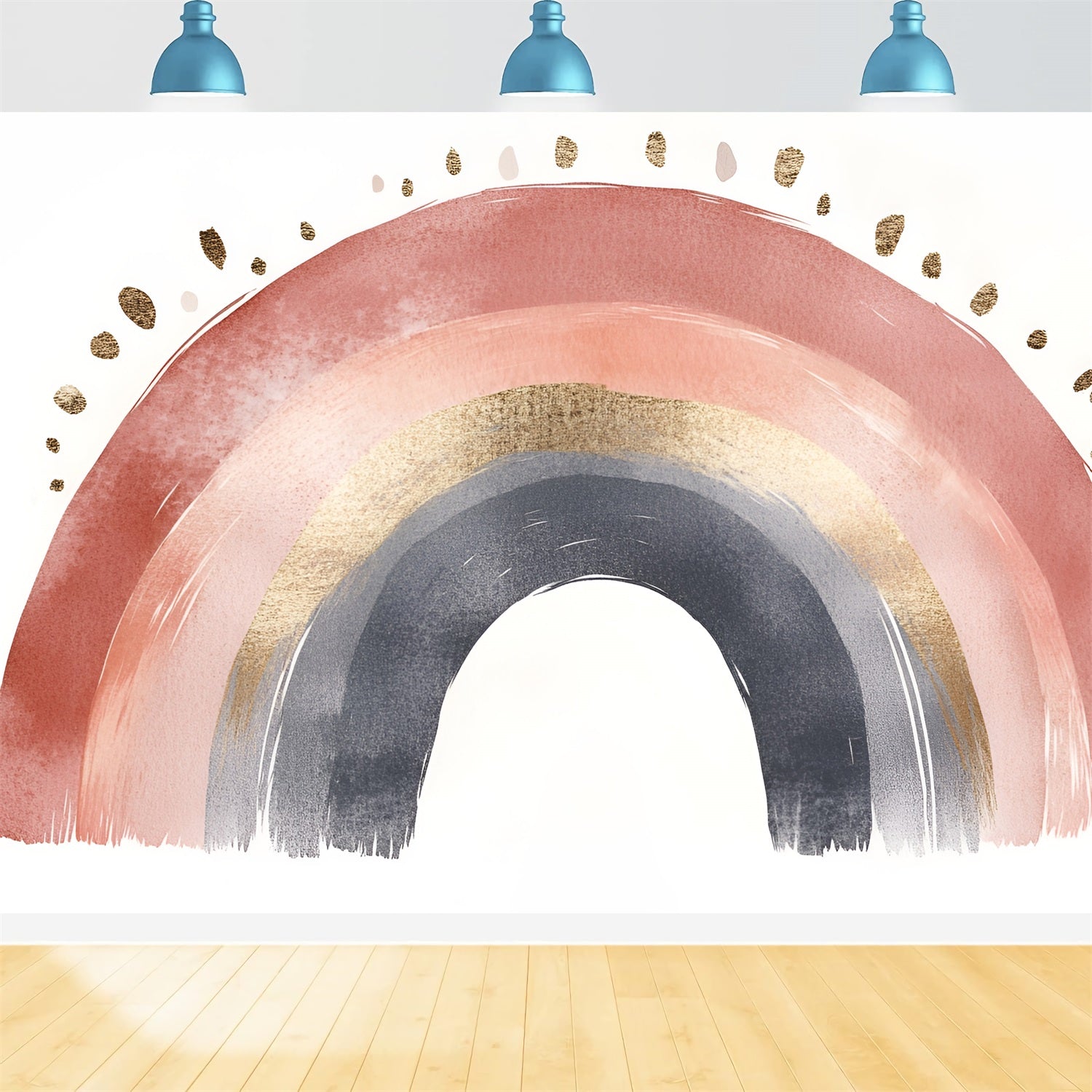 Boho-Bogen-Hintergrundkulisse Goldener Regenbogen-Bogen-Hintergrundkulisse CSH4-127