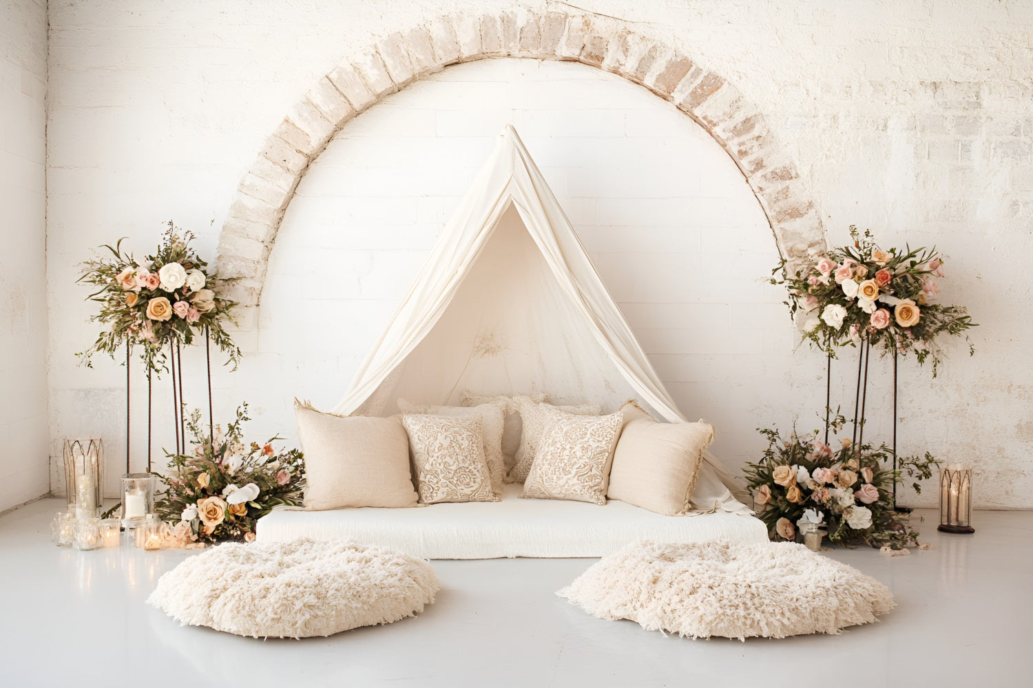 Boho Bogen Backdrop Floral Zelt Bogen Backdrop CSH4-134