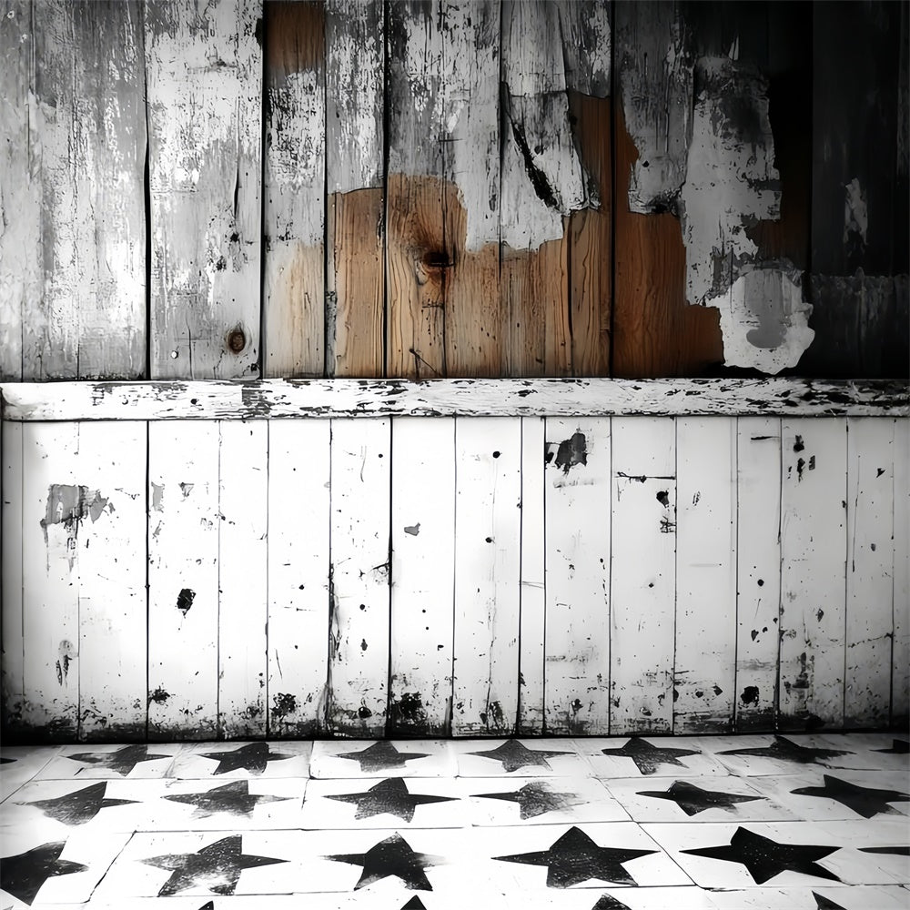 Hintergrund für Porträts Star Floor Weathered Wood Backdrop CSH4-174