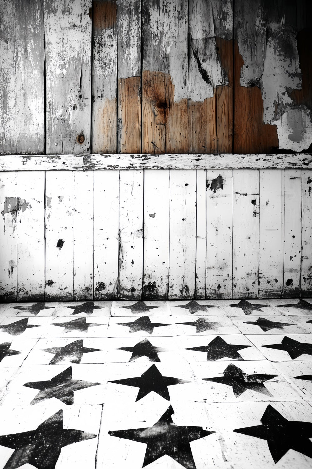Hintergrund für Porträts Star Floor Weathered Wood Backdrop CSH4-174