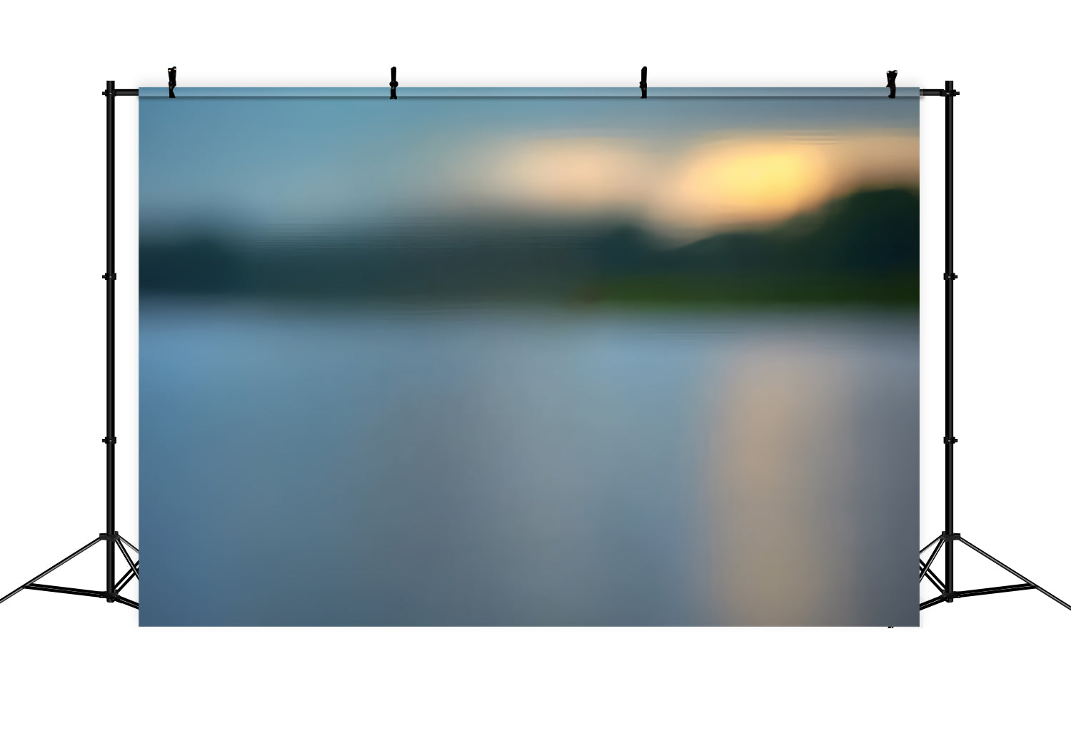 Porträtfoto-Hintergrund Dämmerung Reflexion Dunstiger See Hintergrund CSH4-200