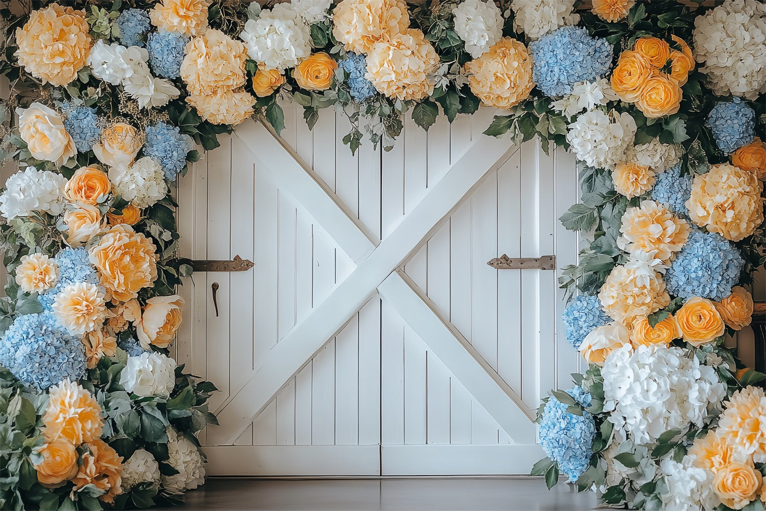 Scheune Tür Hintergründe Blumen Tür Dekor Hintergrund CSH4-228