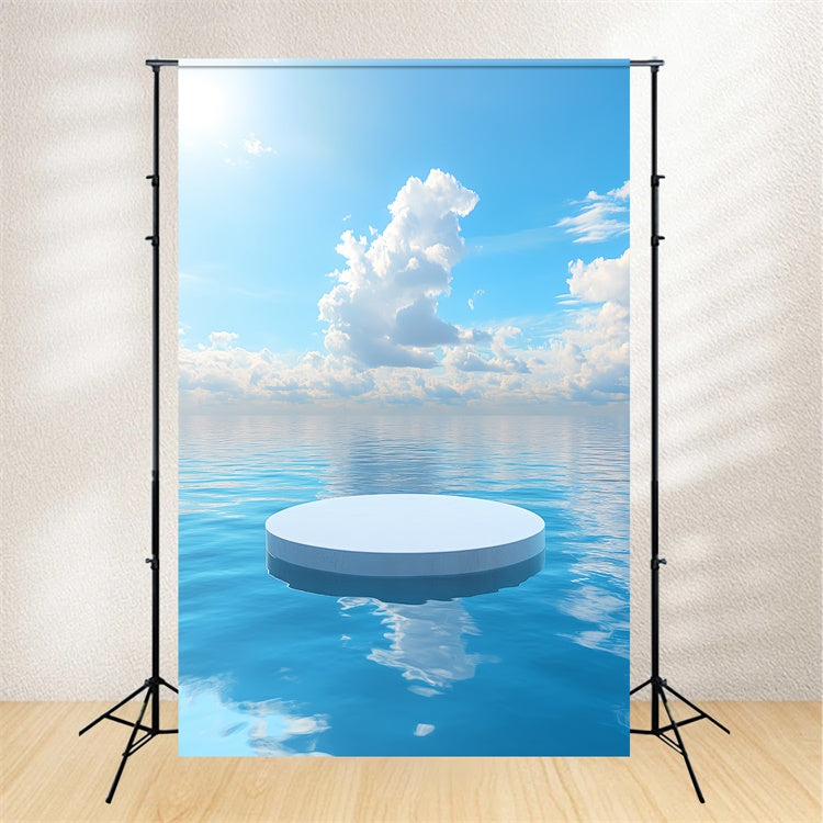 Ozean und Himmel Backdrop Blauer Himmel Serene Water Backdrop CSH4-253