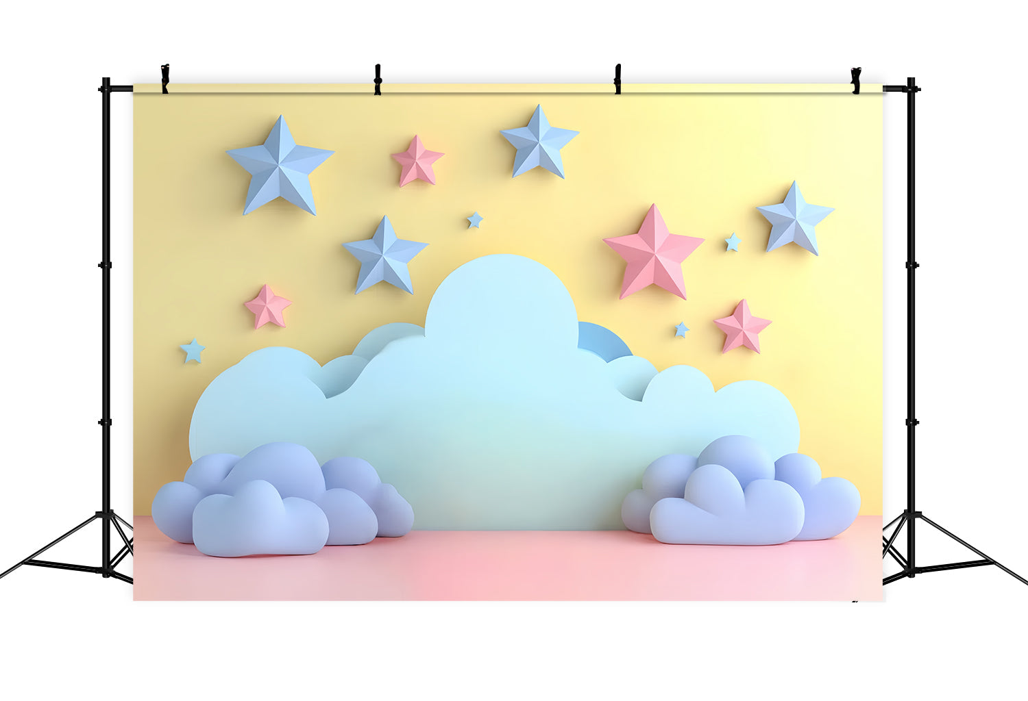 Wolken Fotohintergrund weiche Wolke Cartoon Sterne Hintergrund CSH4-257
