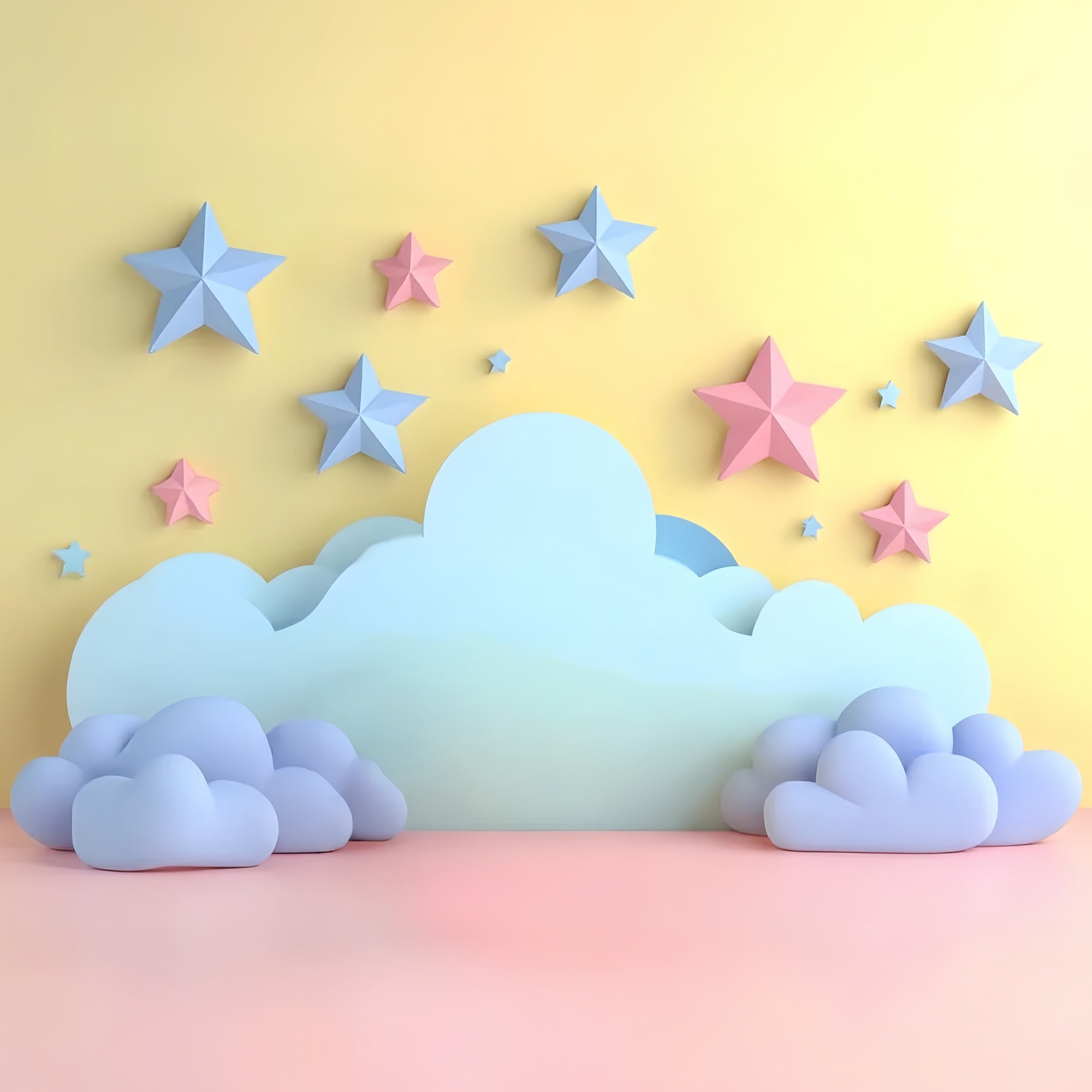 Wolken Fotohintergrund weiche Wolke Cartoon Sterne Hintergrund CSH4-257