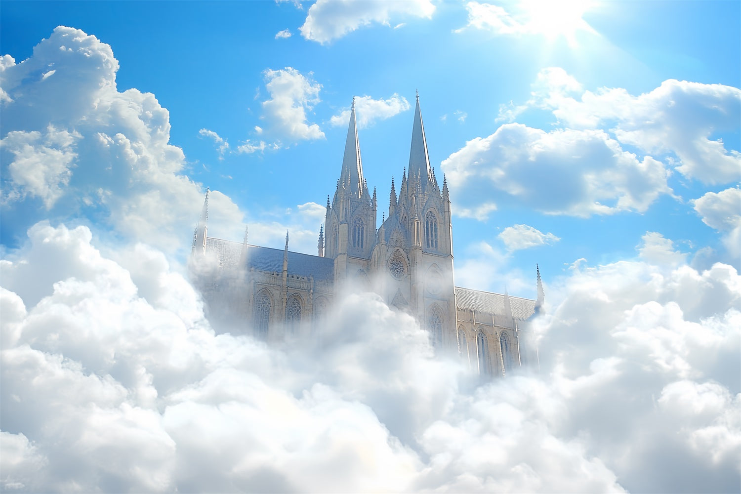 Himmel und Wolken Backdrop Verträumter Himmel Heiliges Schloss Backdrop CSH4-260