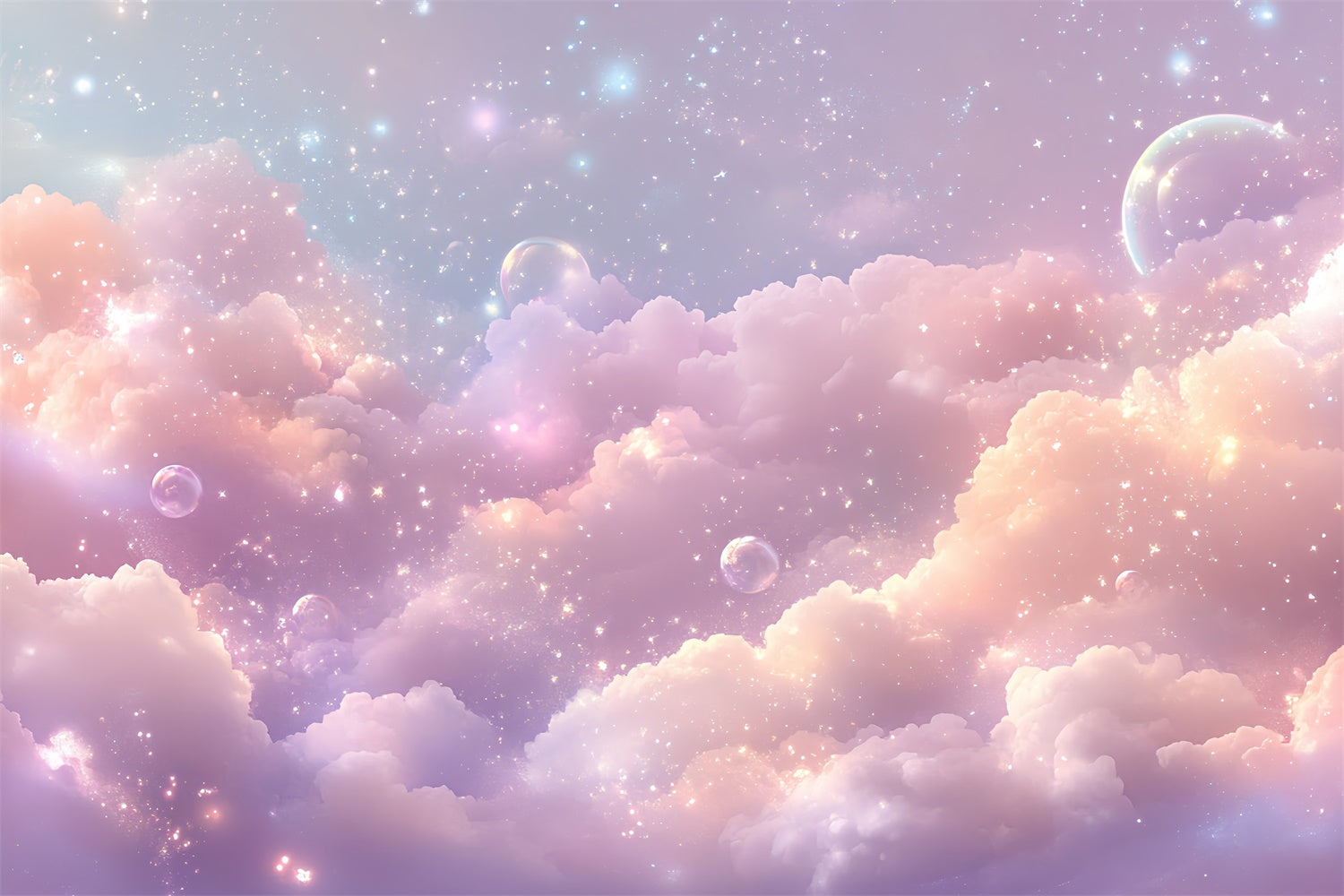 Himmel Wolken Backdrop Funkelnde Pastell Wolkenlandschaft Backdrop CSH4-262
