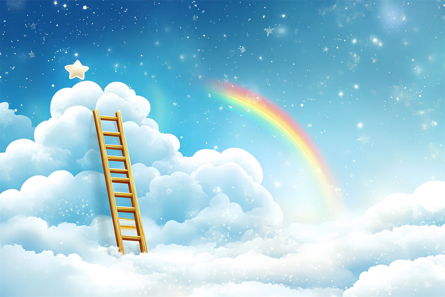 Regenbogen Wolken Hintergrund Traum Himmel Leiter Regenbogen Hintergrund CSH4-263