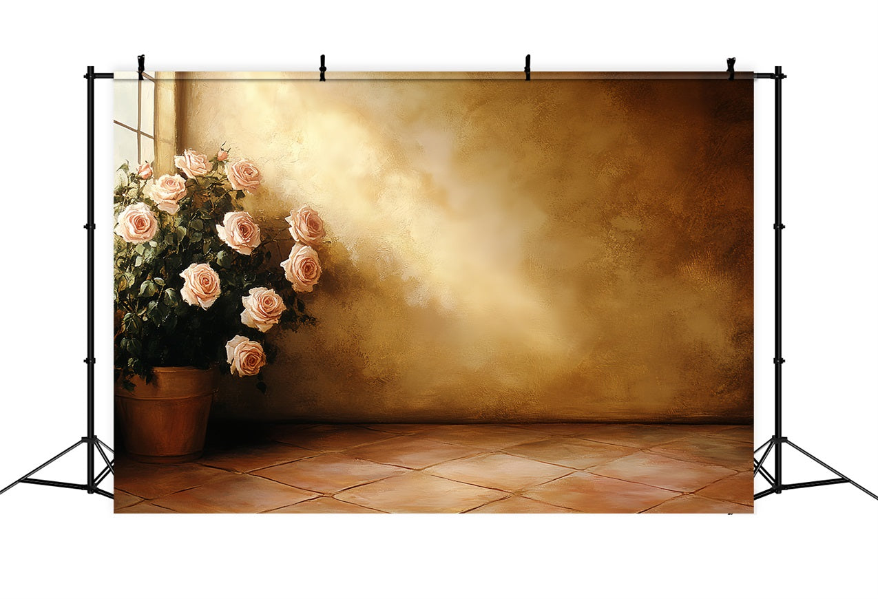 Vintage Backdrops Sonnenlicht Rosen Ecke Backdrop CSH4-279