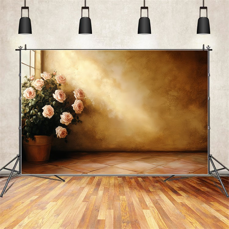 Vintage Backdrops Sonnenlicht Rosen Ecke Backdrop CSH4-279