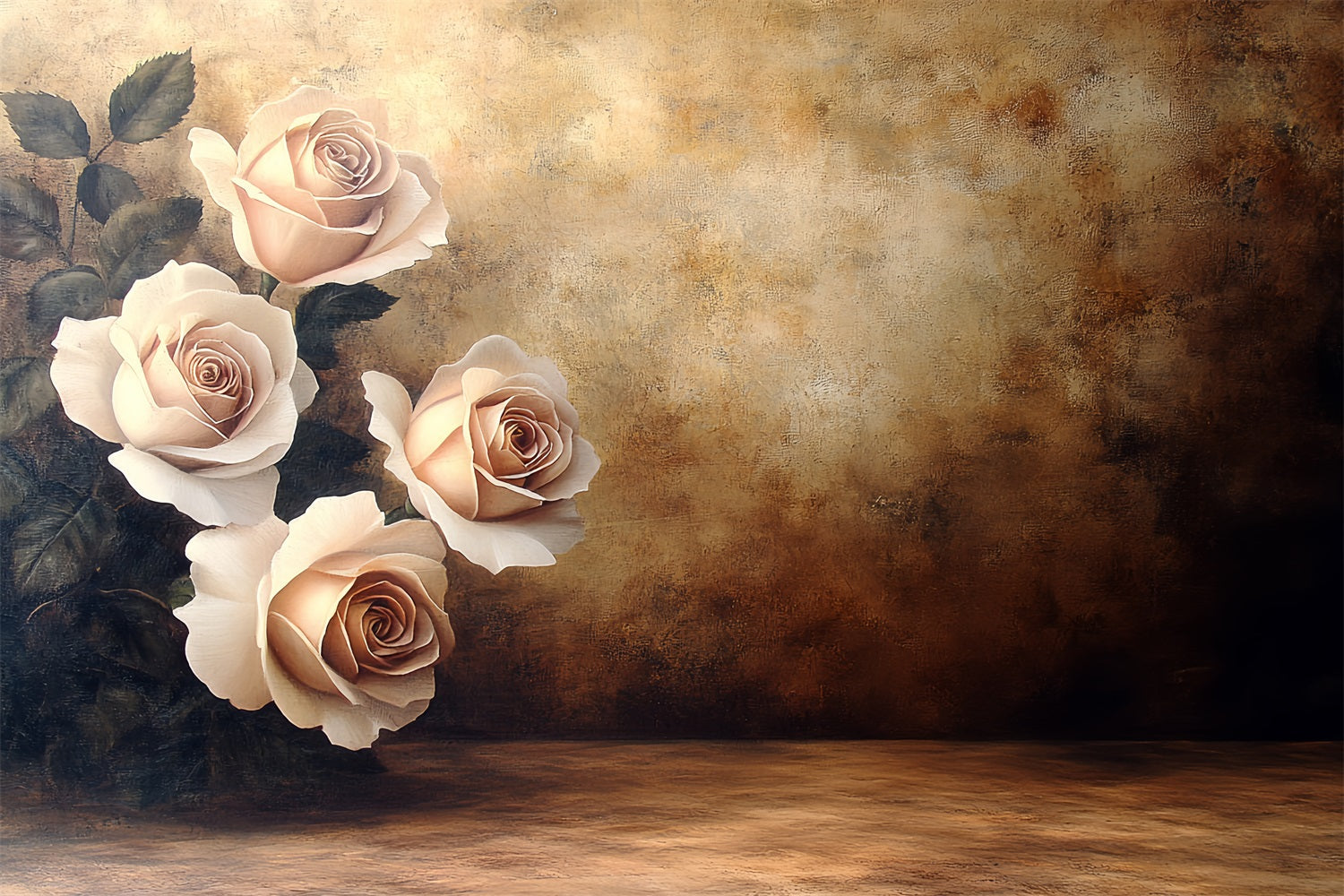 Vintage Fotografie Backdrops Goldene Wand Rosen Backdrop CSH4-280
