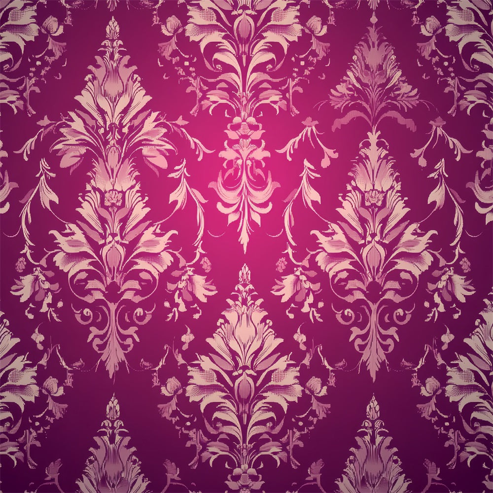 Backdrop Vintage Burgunder Damast Blumenmuster Backdrop CSH4-282