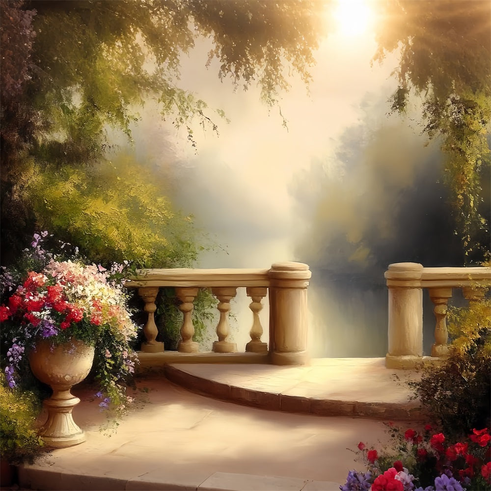 Vintage Backdrop Fotografie Garten Terrasse Floral Backdrop CSH4-286