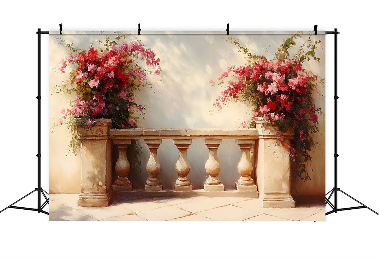Vintage Fotografie Backdrop Hof Blumen Sonnenlicht Hintergrund CSH4-287