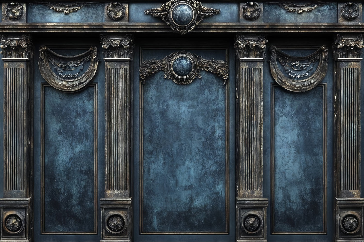 Retro Fotohintergrund Blau Königlich Vintage Wandhintergrund CSH4-296
