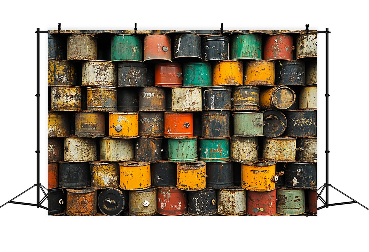 Vintage Backdrop Ölfass Wandhintergrund CSH4-303