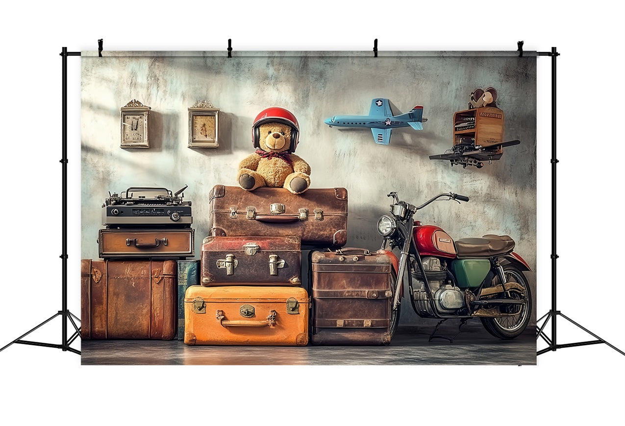Klassischer Fotohintergrund Reiseerinnerungen Vintage-Wandhintergrund CSH4-305