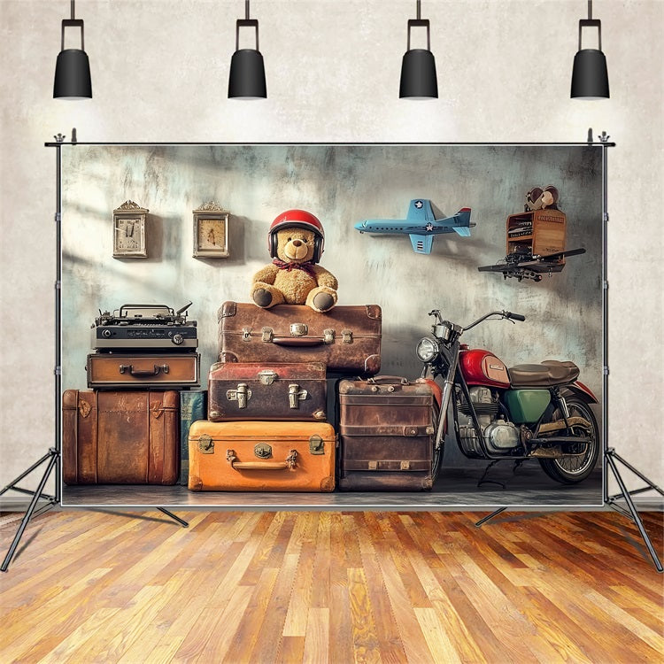 Klassischer Fotohintergrund Reiseerinnerungen Vintage-Wandhintergrund CSH4-305
