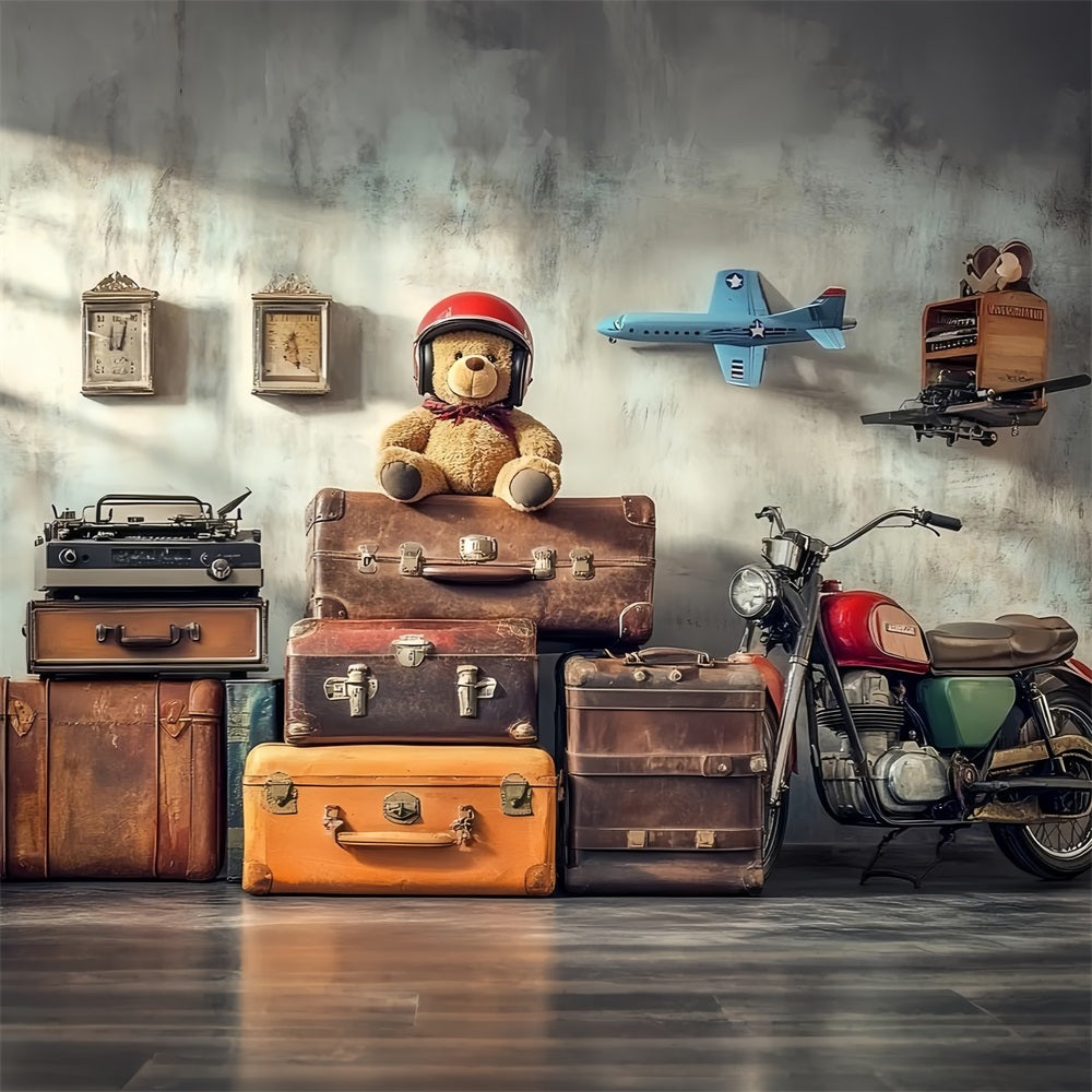 Klassischer Fotohintergrund Reiseerinnerungen Vintage-Wandhintergrund CSH4-305