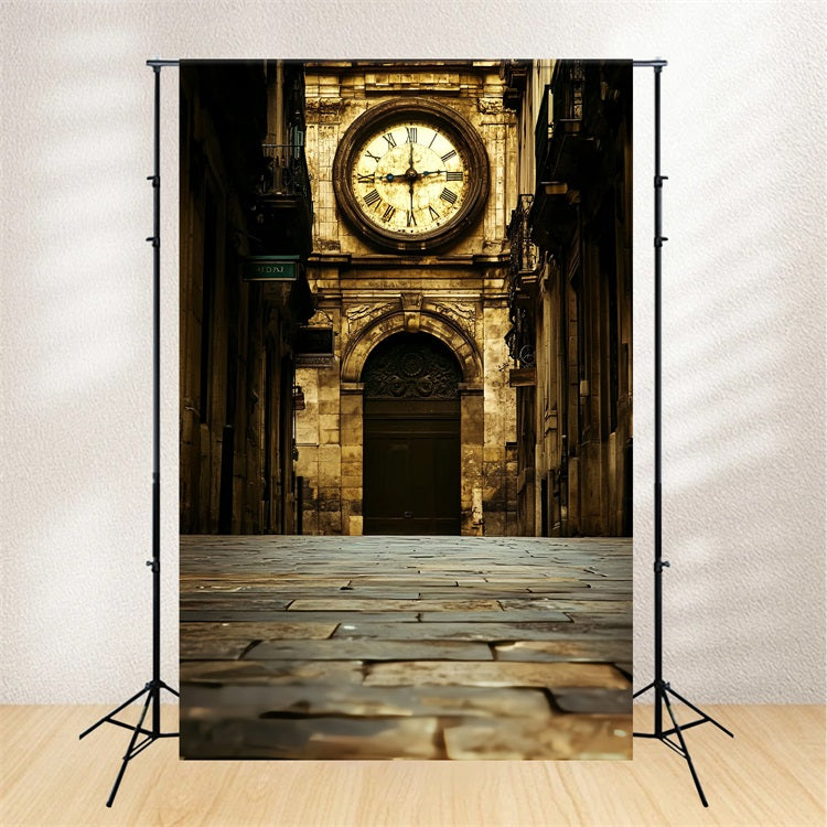 Viktorianische Fotokulisse Uhrenturm Vintage Backdrops CSH4-322