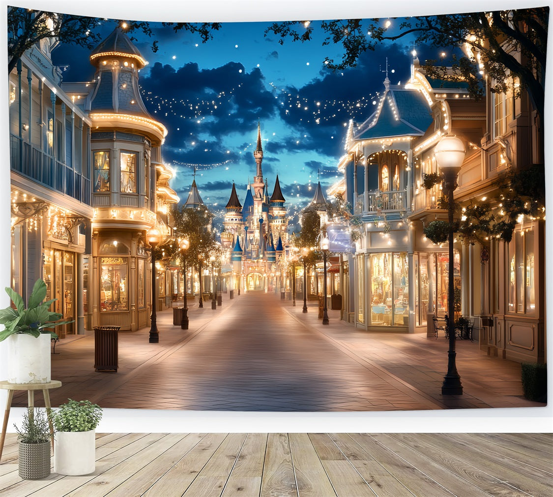 Schloss Backdrops Märchenstadt Lichter Hintergrund CSH4-330