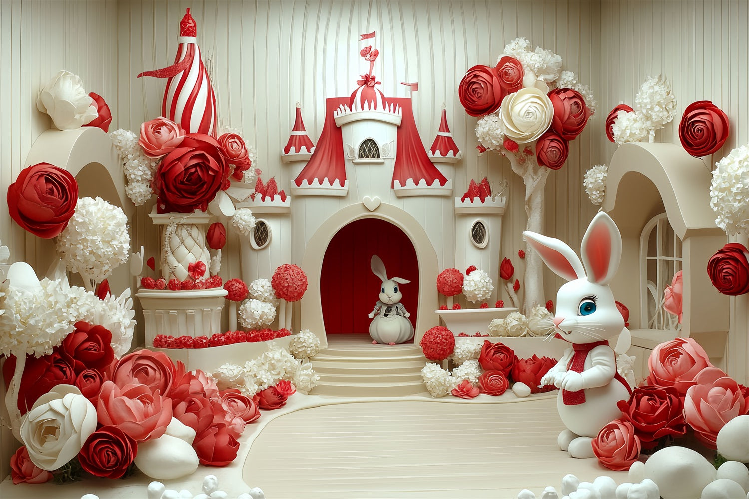 Schloss Interieur Backdrop Floral Bunny Paradise Backdrop CSH4-339