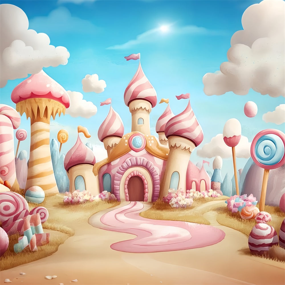 Castle Backdrops für Fotografie Sweet Candyland Adventure Backdrop CSH4-344