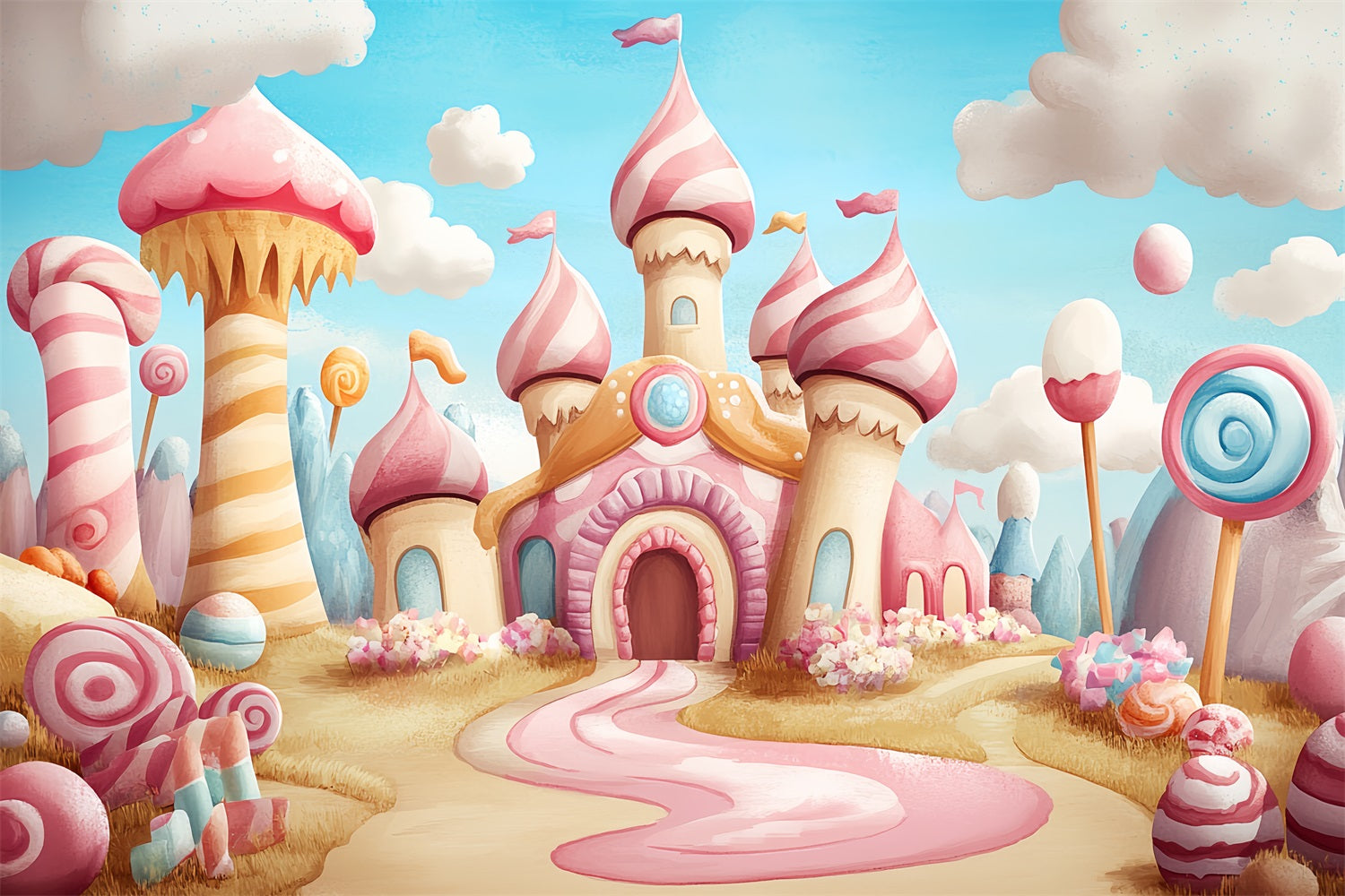 Castle Backdrops für Fotografie Sweet Candyland Adventure Backdrop CSH4-344
