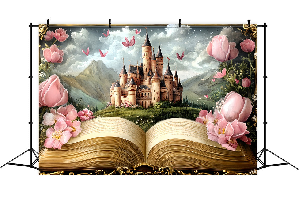 Prinzessin Schloss Hintergrundkulisse Floral Story Scene Hintergrund CSH4-348