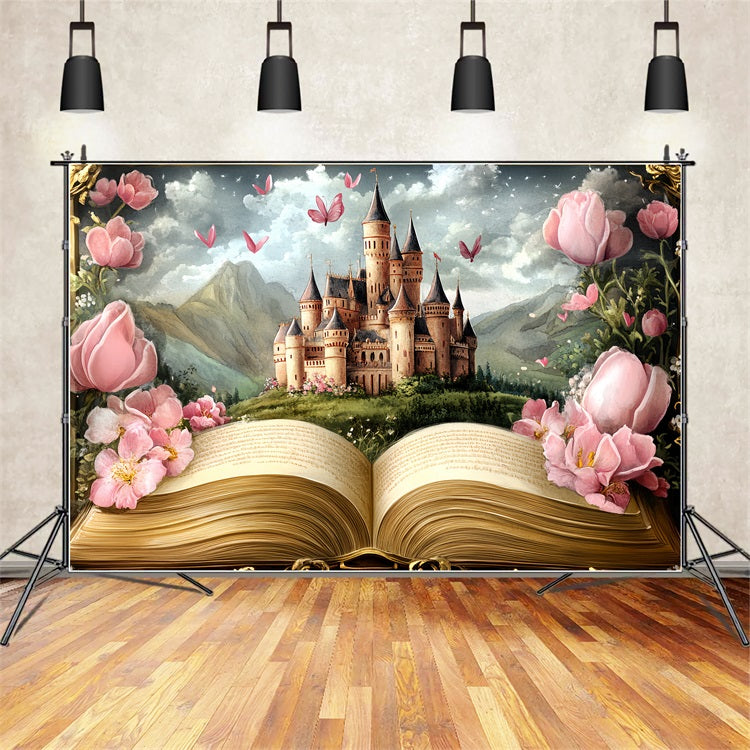 Prinzessin Schloss Hintergrundkulisse Floral Story Scene Hintergrund CSH4-348