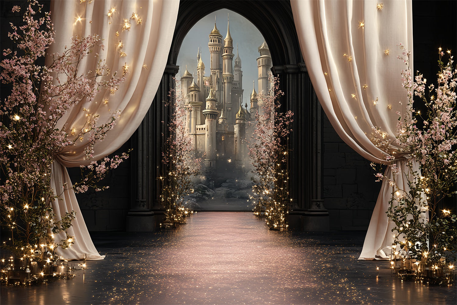 Schloss Backdrops Vorhang Reveal Enchanted Bloom Backdrop CSH4-350
