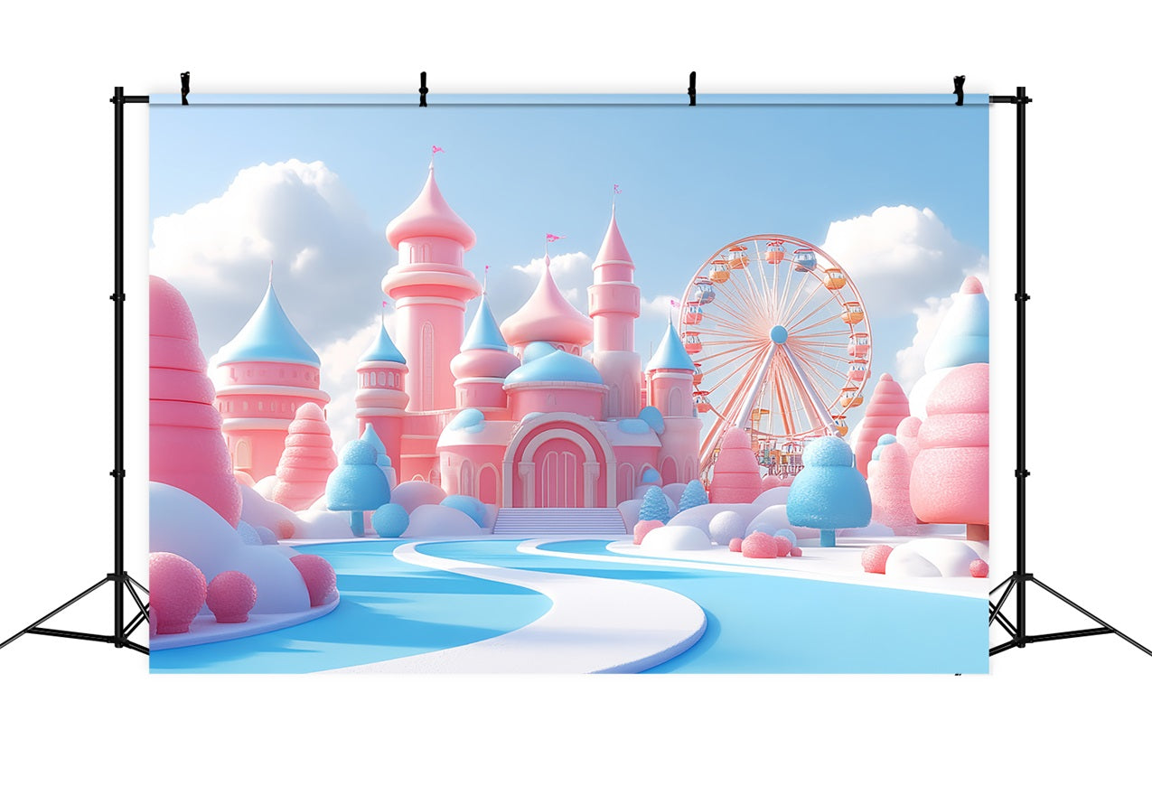 Prinzessin Schloss Backdrop Zucker Fantasy Riesenrad Backdrop CSH4-360