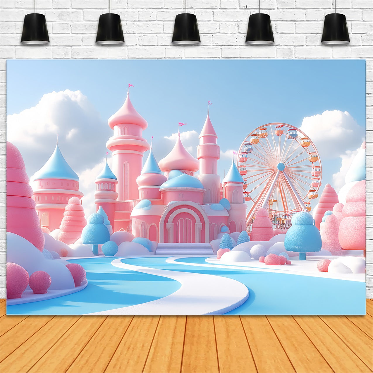 Prinzessin Schloss Backdrop Zucker Fantasy Riesenrad Backdrop CSH4-360