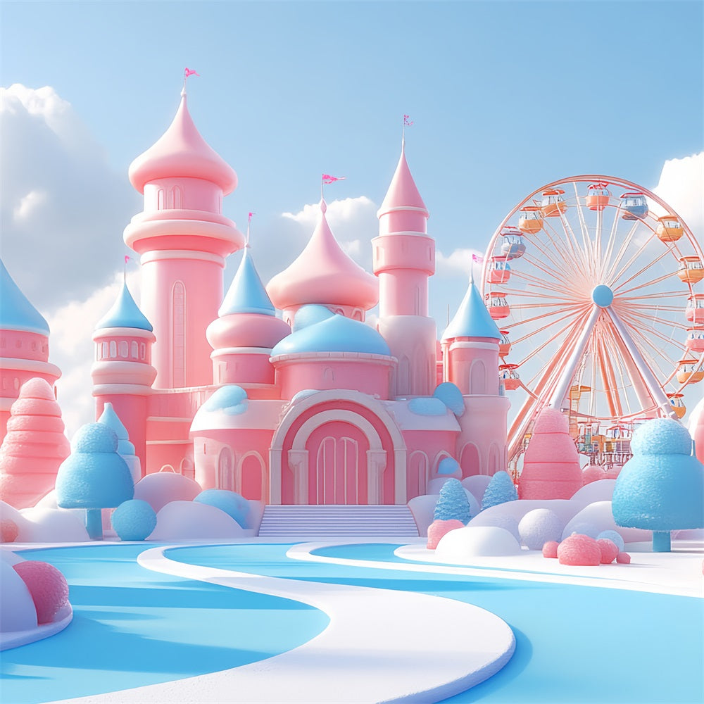Prinzessin Schloss Backdrop Zucker Fantasy Riesenrad Backdrop CSH4-360