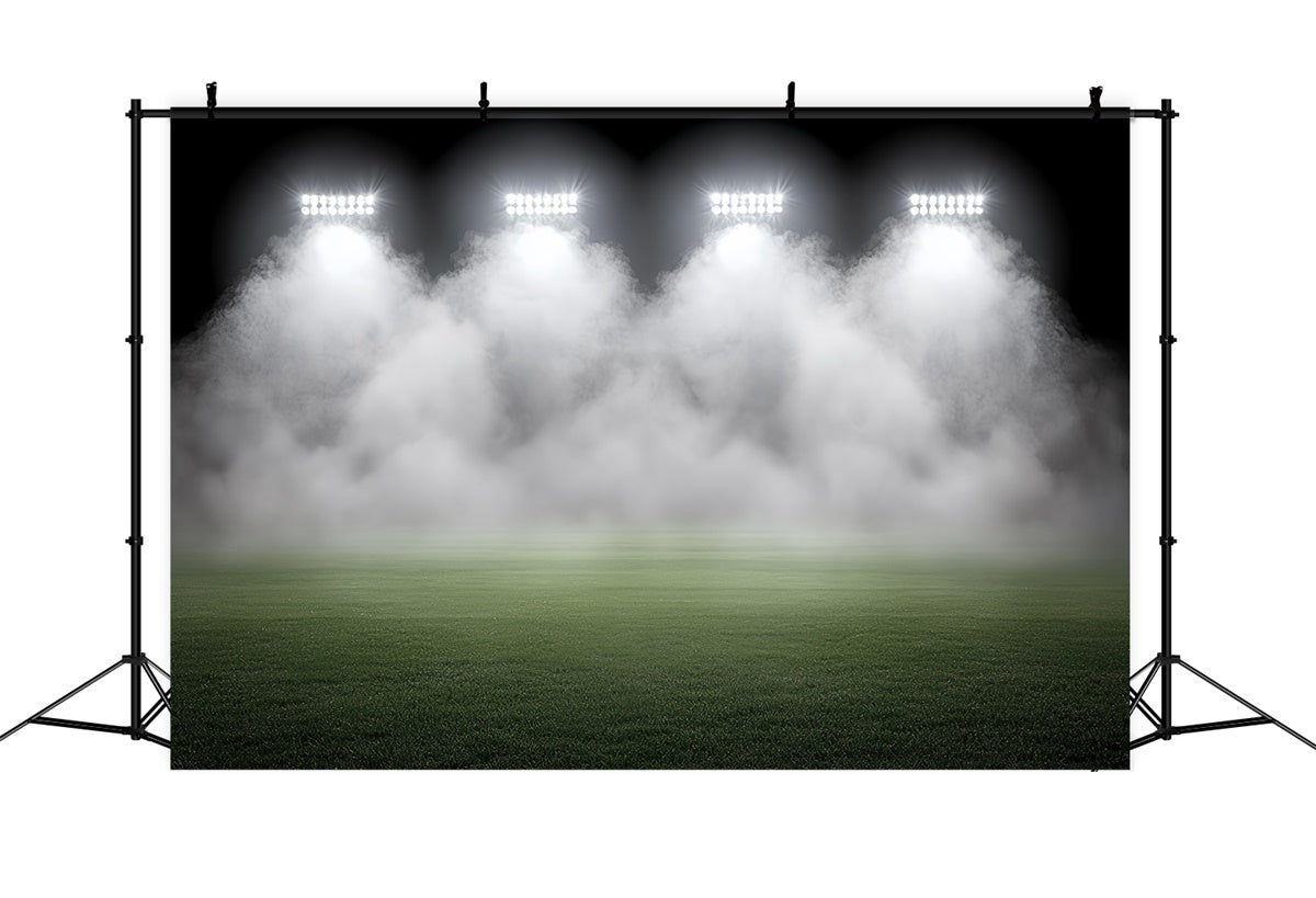 Fußballfeld-Hintergrund Foggy Stadium Green Field Backdrop CSH4-363