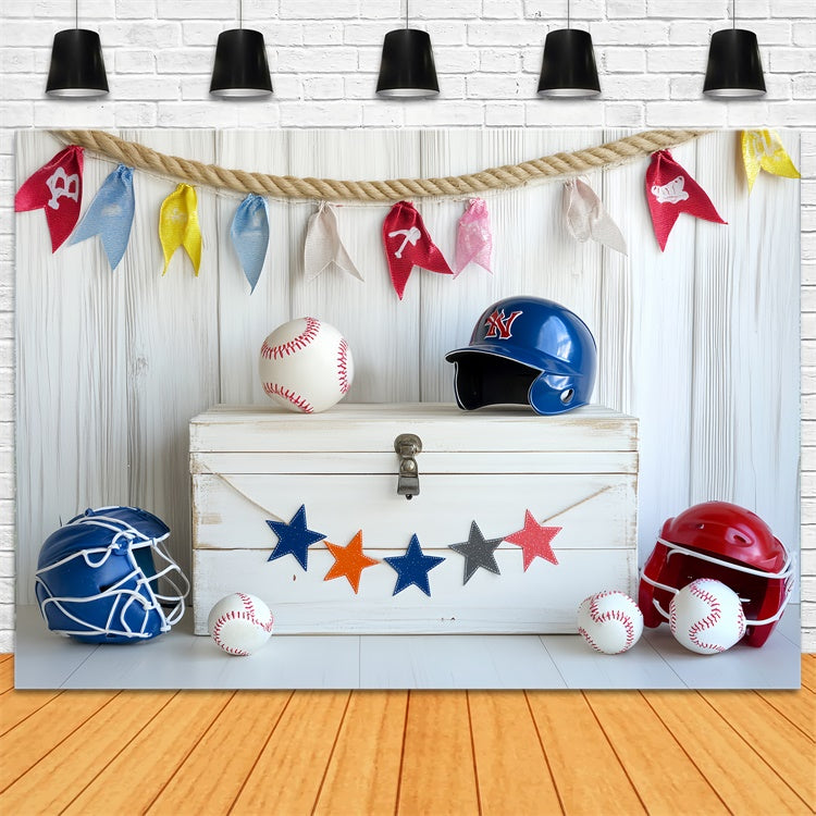 Baseball-Hintergrund Helle Jugend Baseball Set Hintergrund CSH4-373