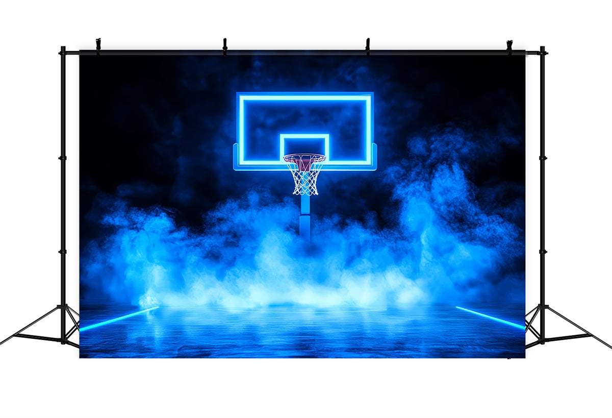 Basketballplatz Hintergrund Neon Basketballkorb Hintergrund CSH4-382