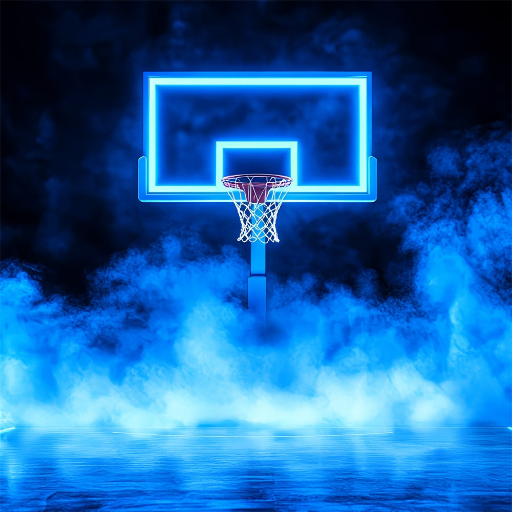 Basketballplatz Hintergrund Neon Basketballkorb Hintergrund CSH4-382