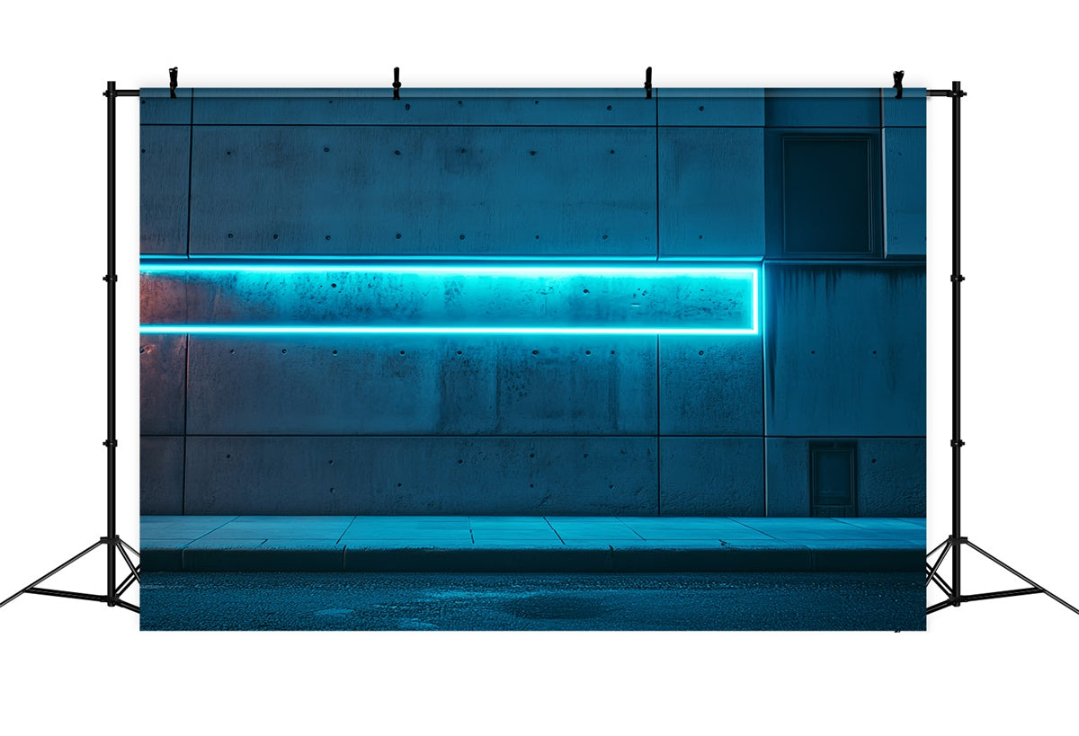 Architektur Backdrop Blau Neon Licht Wand Hintergrund CSH4-409