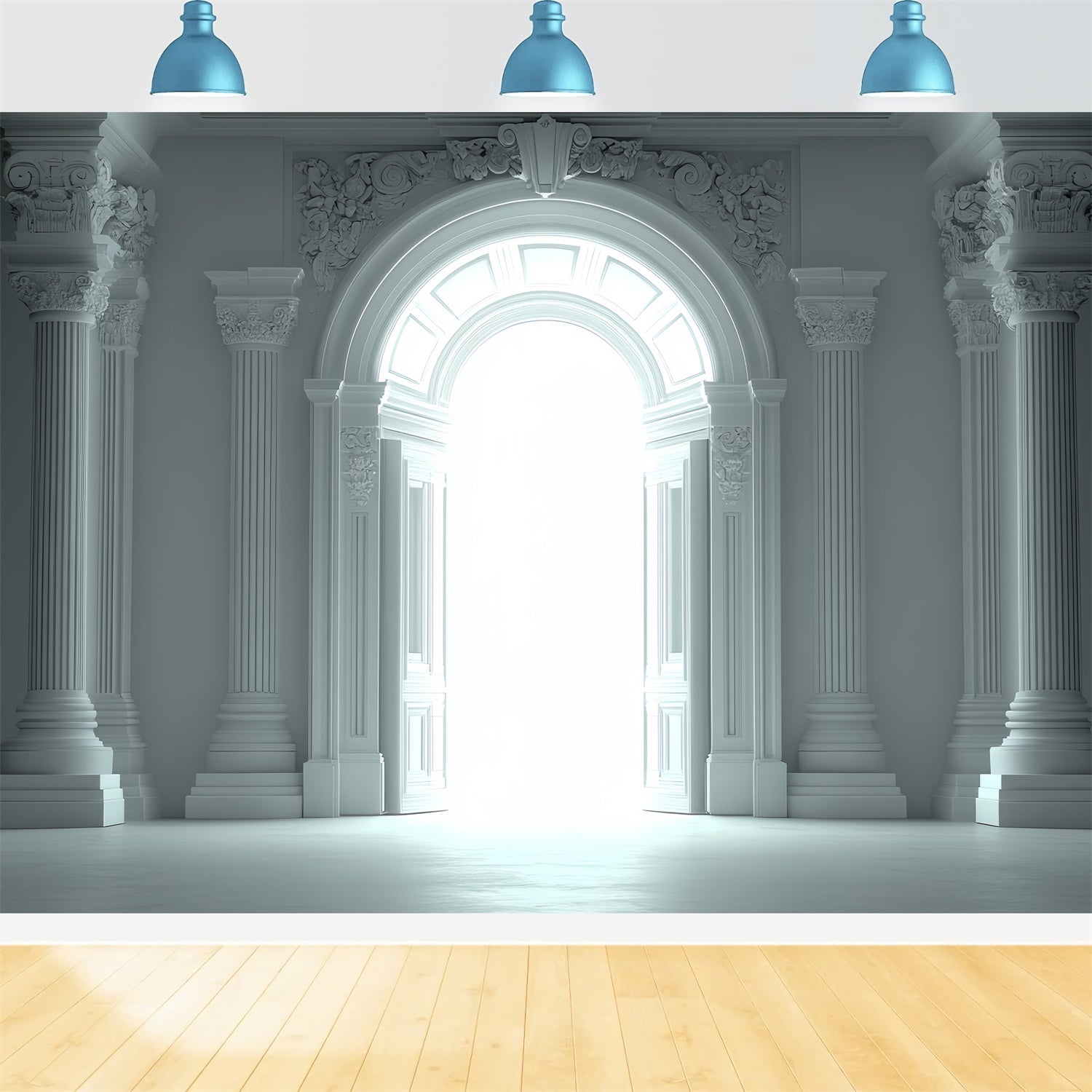 Vintage Backdrops für Fotografie Grand White Archway Backdrop CSH4-415